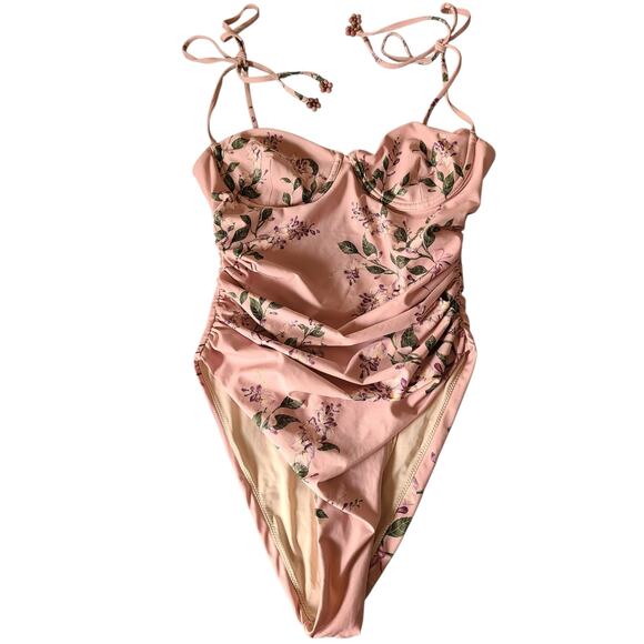 Agua by Agua Bendita Rabano Wisteria One-Piece Swimsuit Size Medium - Picture 3 of 7